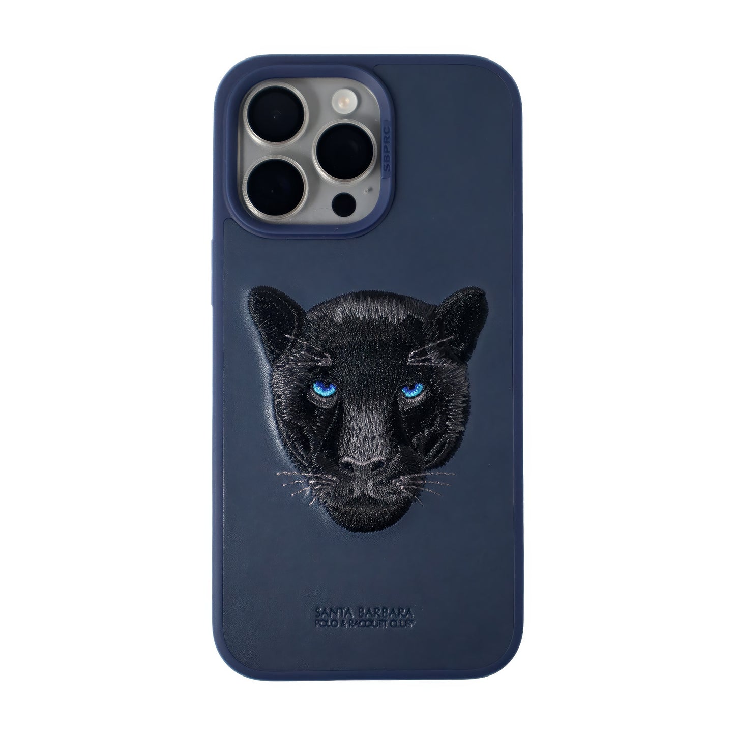 Savanna Series Santa Barbara Polo & Racquet Club Leather Embroidery iPhone Case - (Panther) - WINKOTECH