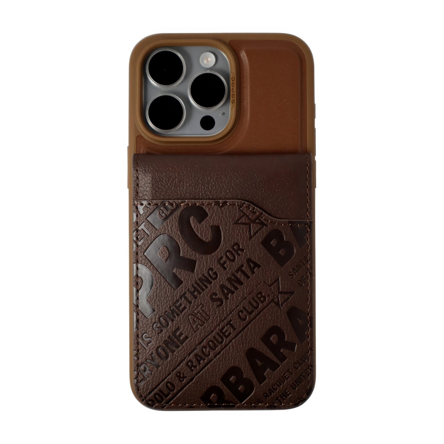 Timothy Series Santa Barbara Polo & Racquet Club Wallet & Leather iPhone 15 Pro Max Case - (Brown) - WINKOTECH