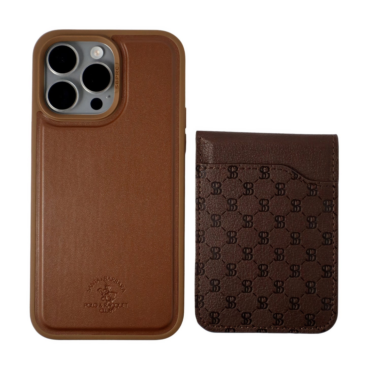 Timothy Series Santa Barbara Polo & Racquet Club Wallet & Leather iPhone 14 Pro Max Case - (Brown) - WINKOTECH