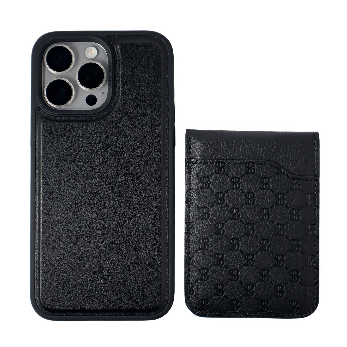 Timothy Series Santa Barbara Polo & Racquet Club Wallet & Leather iPhone 14 Pro Max Case - (Black) - WINKOTECH