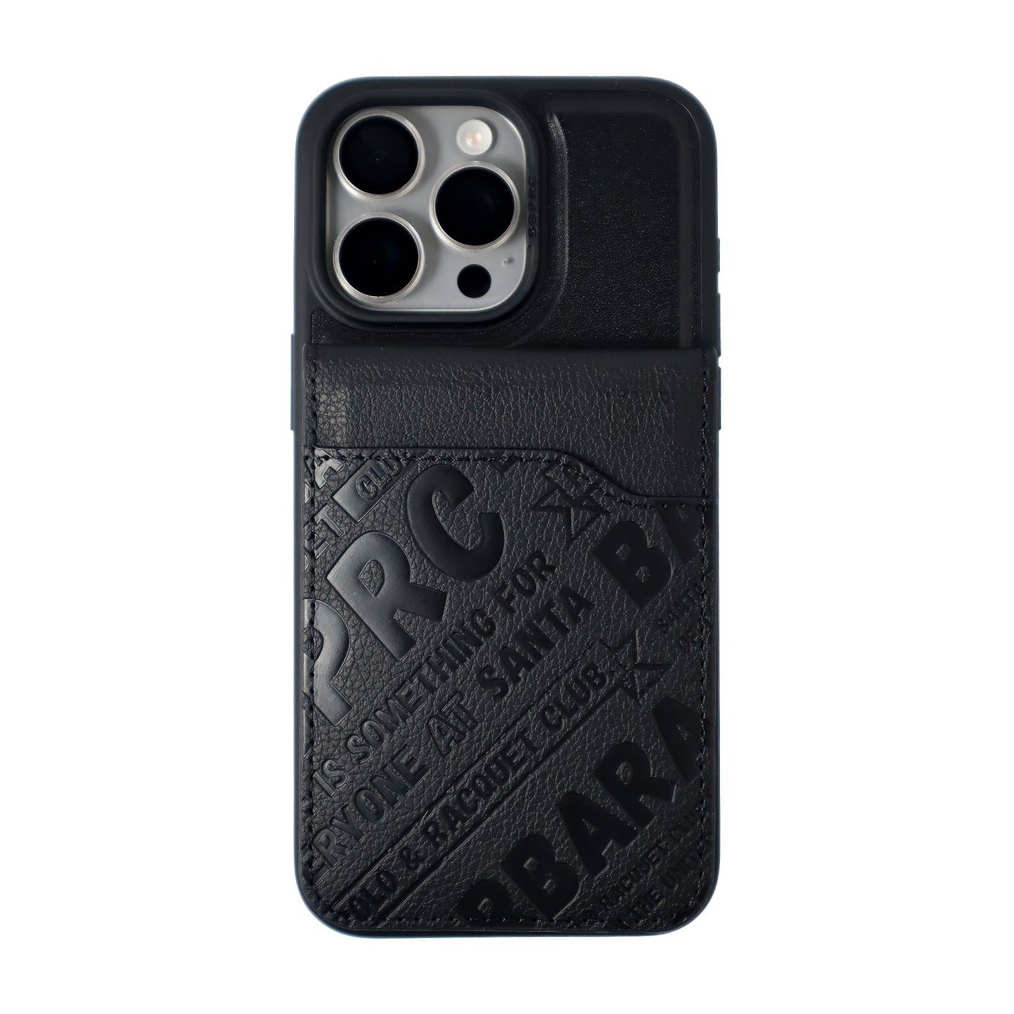 Timothy Series Santa Barbara Polo & Racquet Club Wallet & Leather iPhone 15 Pro Max Case - (Black) - WINKOTECH