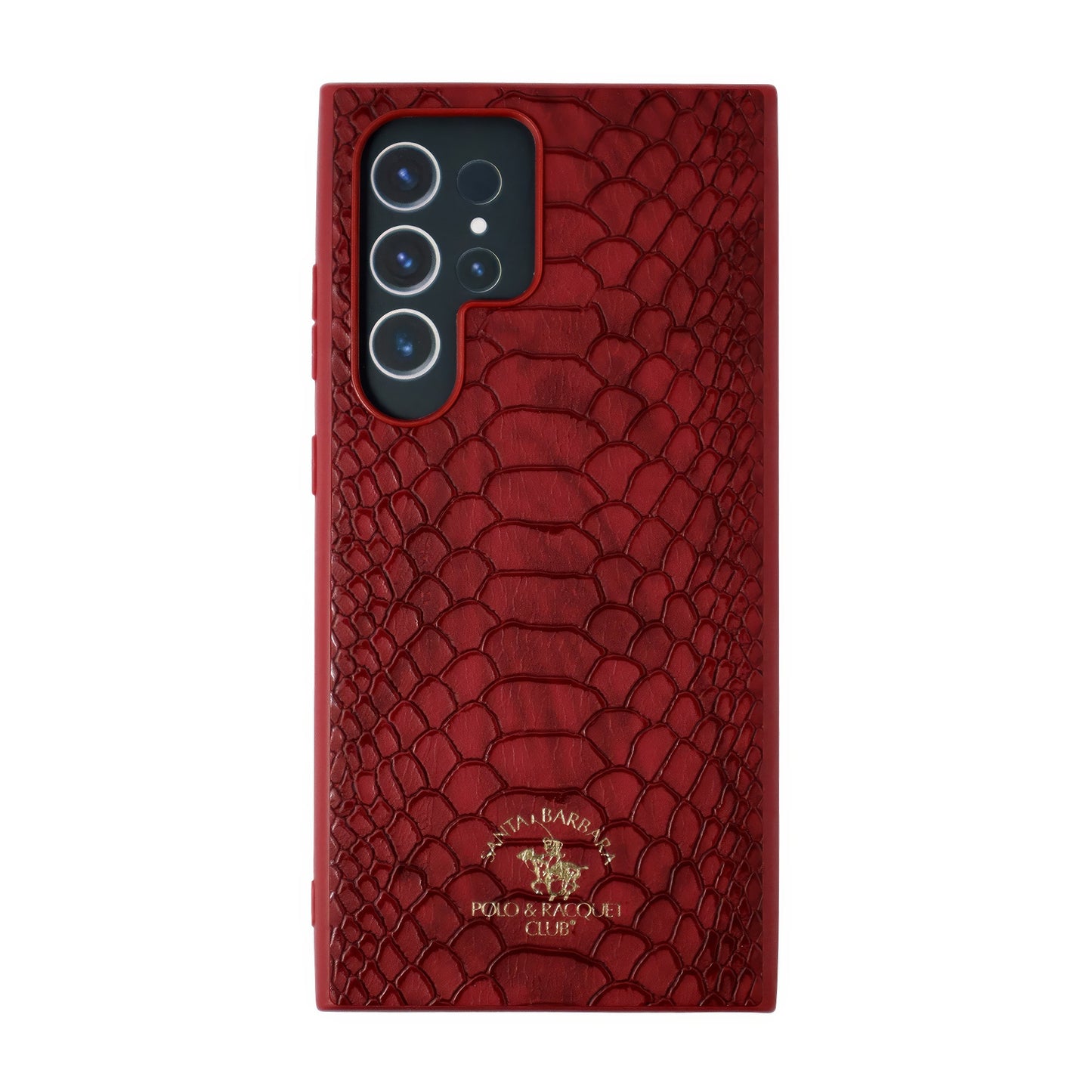 Knight Series Santa Barbara Polo & Racquet Club Leather Samsung S24 Phone Case - (Red) - WINKOTECH