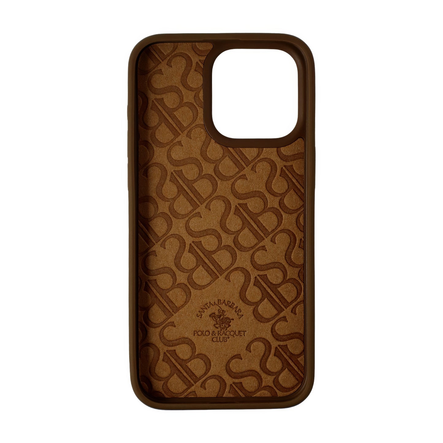 Boris Series Santa Barbara Polo & Racquet Club Leather Embroidery iPhone Case - (Brown)