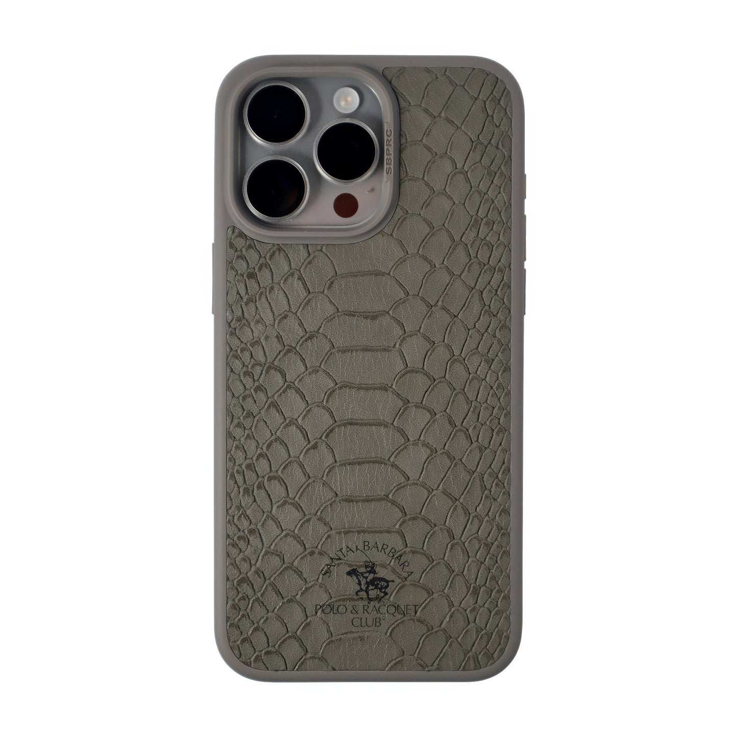 Knight Series Santa Barbara Polo & Racquet Club Leather iPhone Case - (Titanium Gray)