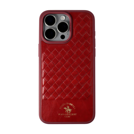 Ravel Series Santa Barbara Polo & Racquet Club Leather iPhone Case - (Red)