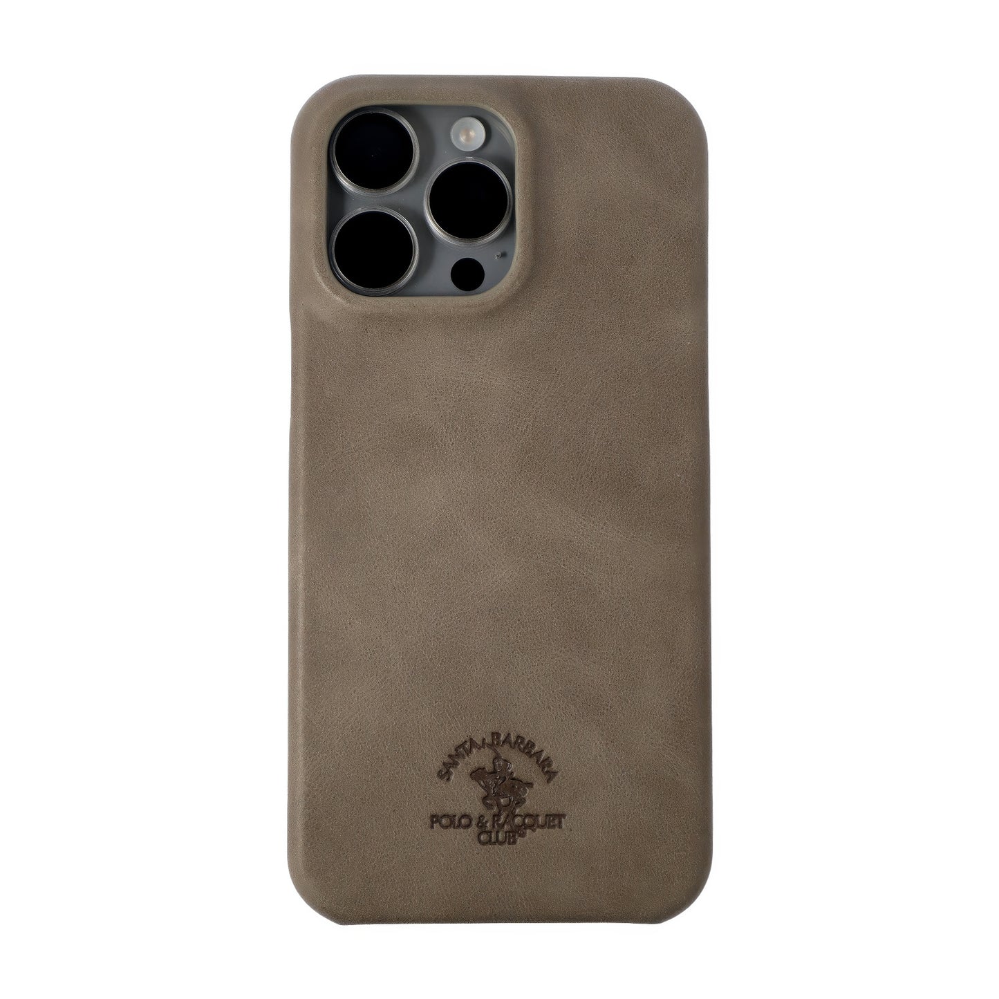 Elton Series Santa Barbara Polo & Racquet Club Cow Leather iPhone Case - (Titanium Gray)