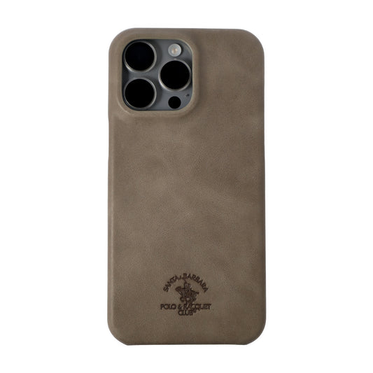 Elton Series Santa Barbara Polo & Racquet Club Cow Leather iPhone Case - (Titanium Gray)