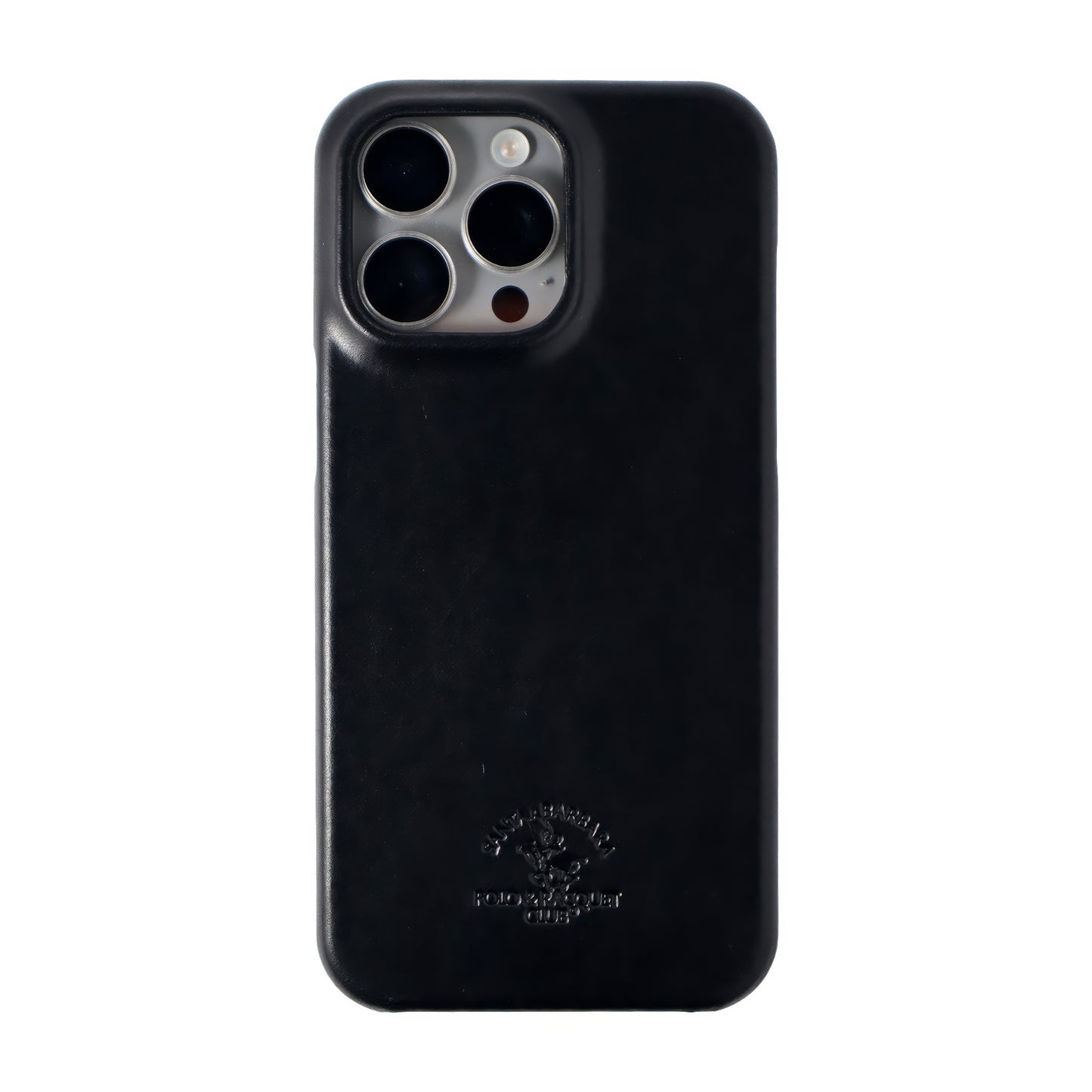 Elton Series Santa Barbara Polo & Racquet Club Cow Leather iPhone Case - (Black)