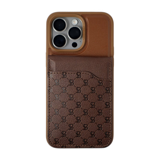 Timothy Series Santa Barbara Polo & Racquet Club Wallet & Leather iPhone 14 Pro Max Case - (Brown)